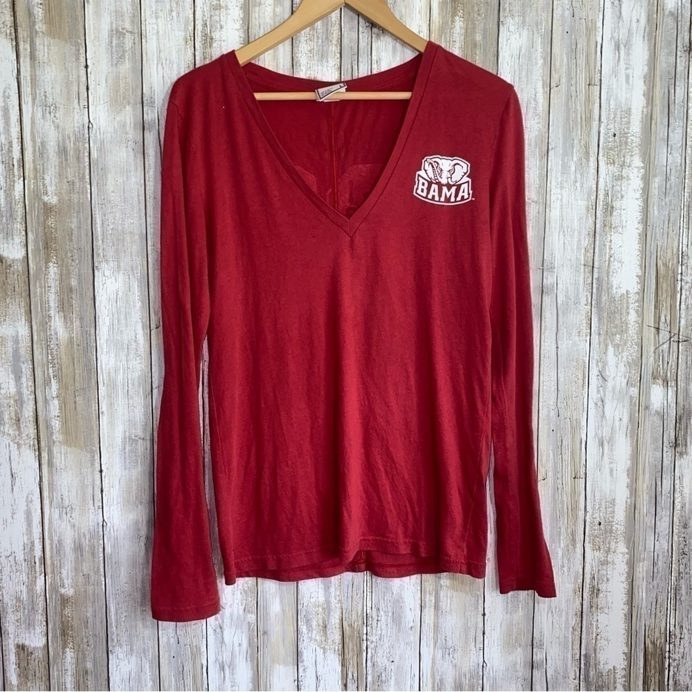 PINK Victoria’s Secret Alabama Crimson Tide Long Sleeve Tee Women’s Large Red